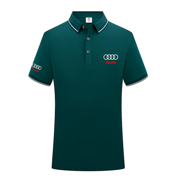 Polo Audi Homme Tennis Manches Courtes 2023 Polo Extérieur été Loisirs Sports T-Shirt